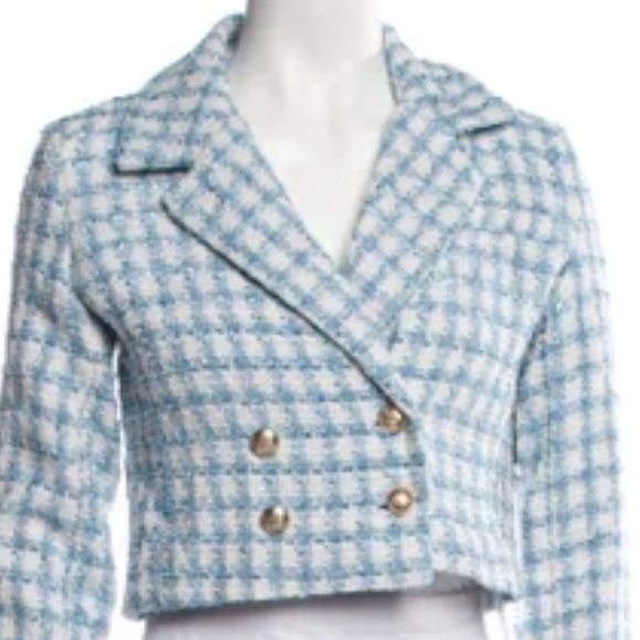 Chic SET JASON WU Boucle Tweed Cropped Blazer and Skort Set NWT | 10 - Picture 3 of 11